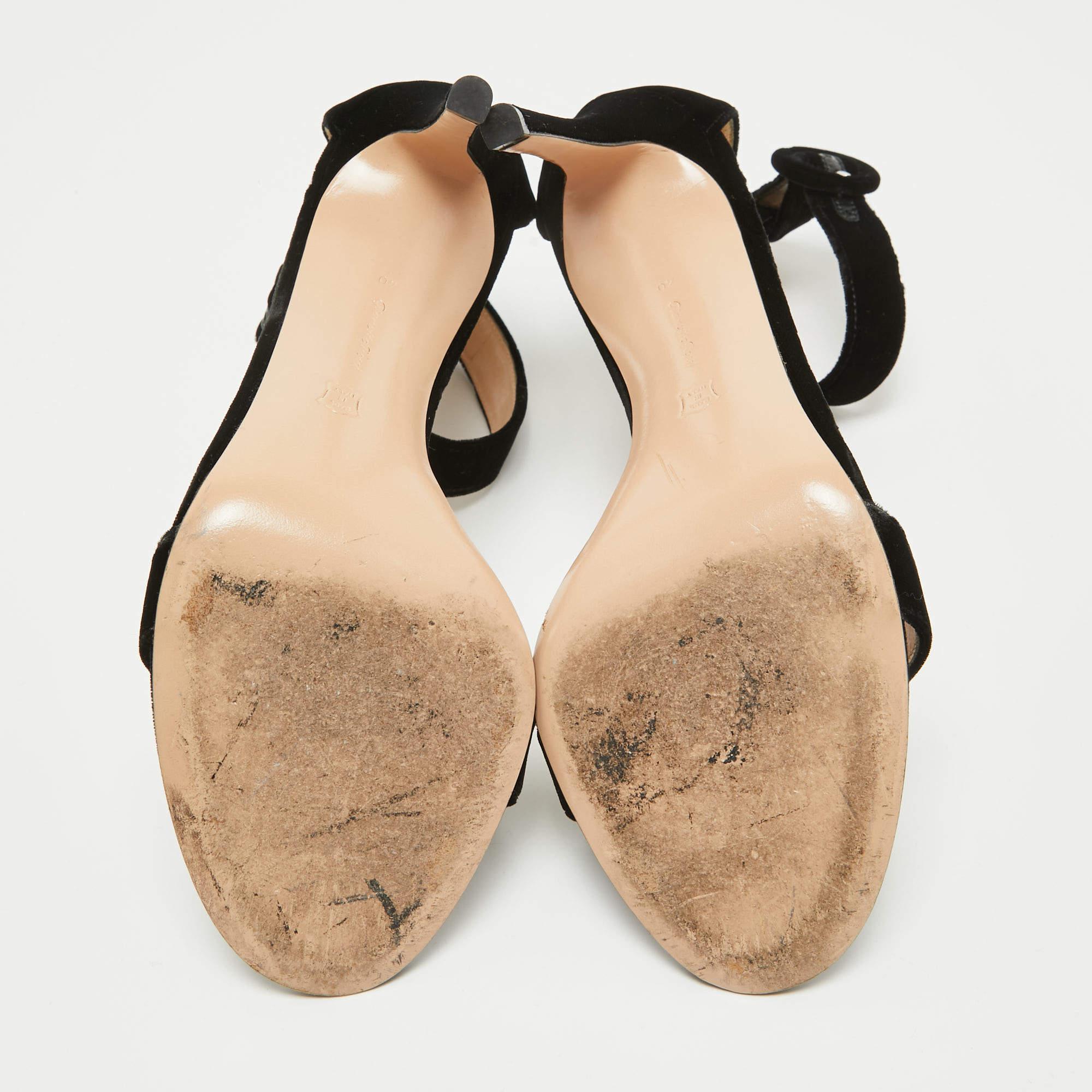 Gianvito Rossi Sandalias Portofino de terciopelo negro Talla 40 en venta 1