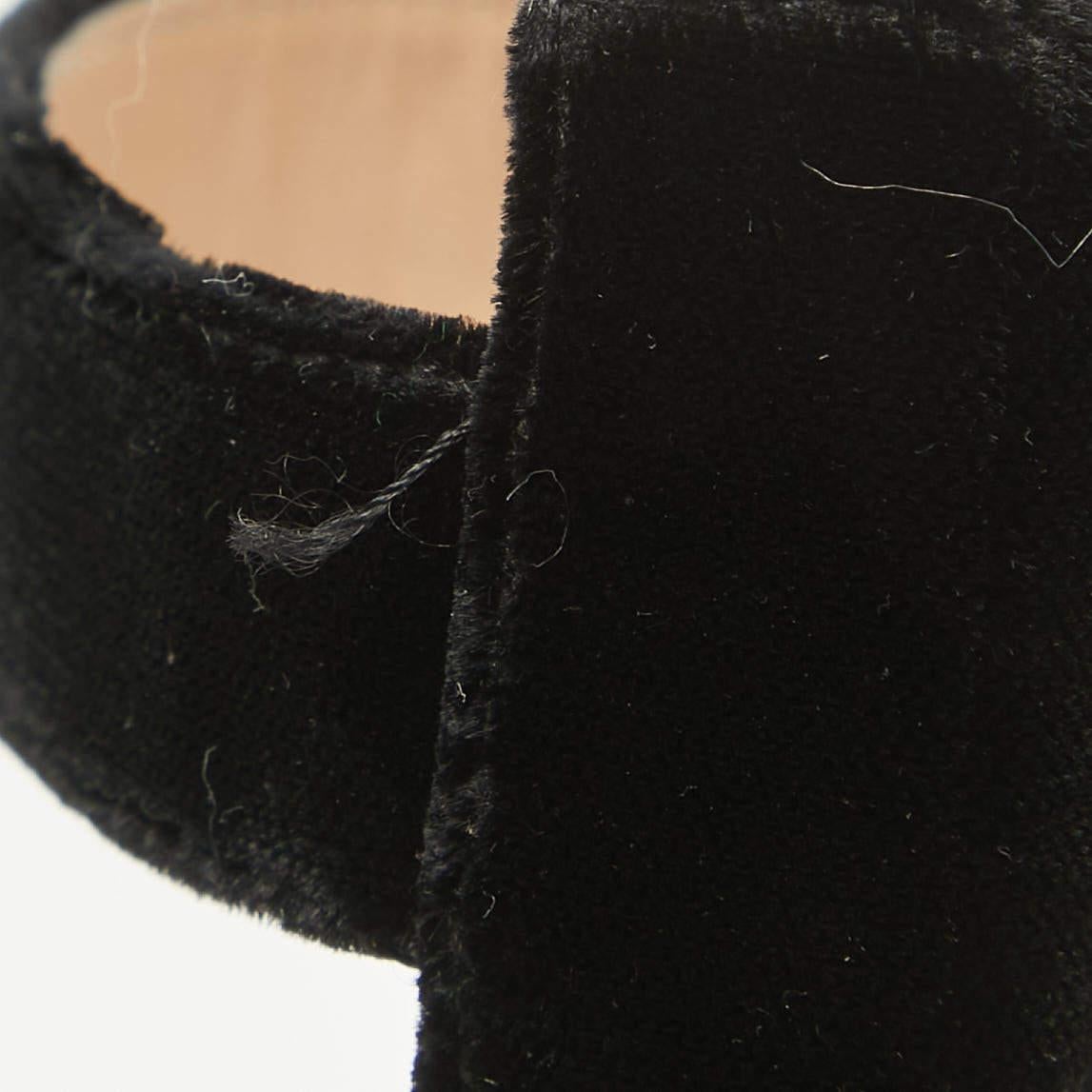 Gianvito Rossi Sandalias Portofino de terciopelo negro Talla 40 en venta 3