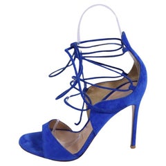 Gianvito Rossi - Sandales à lanières avec croix bleue, taille EU 38