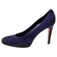 Gianvito Rossi Blue Suede Pumps Size 40