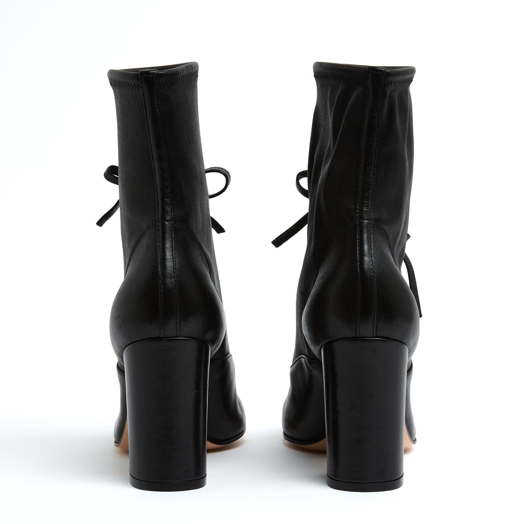 Gianvito Rossi Bottines EU38.5 Mackay stivaletti in pelle nera UK5.5 US8 New In condizioni Nuovo in vendita a PARIS, FR