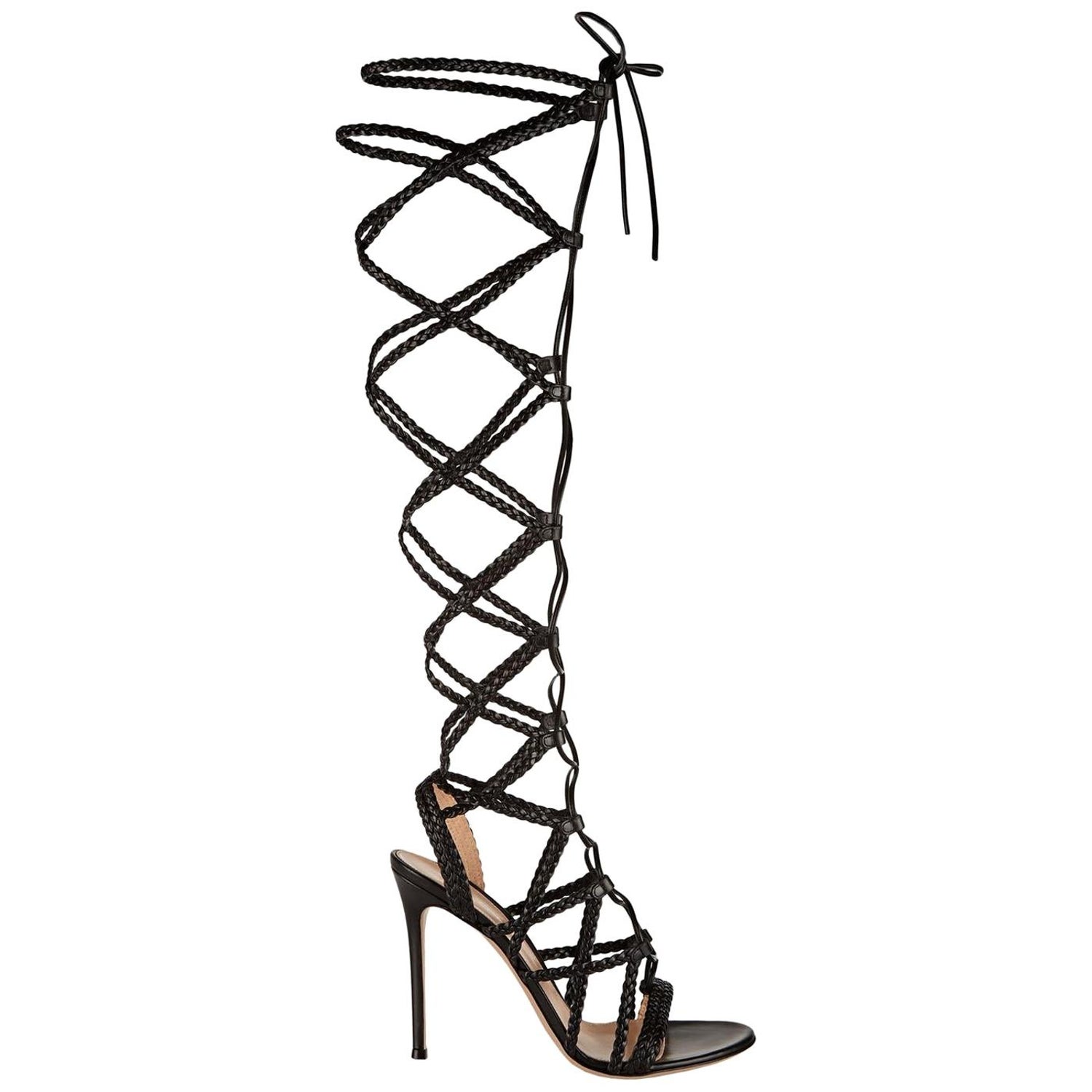 Gianvito Rossi Braided Leather Sandals For Sale at 1stDibs