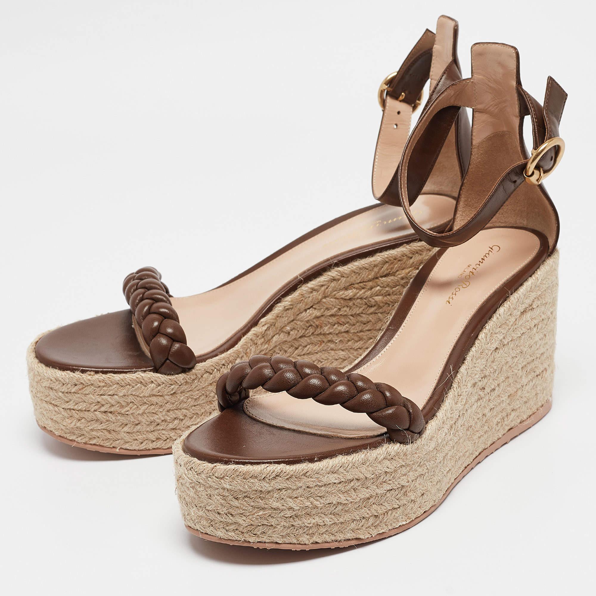 You can count on these Gianvito Rossi sandals to complete a summer look. They are crafted beautifully and designed to offer the right fit and a comfortable lift.