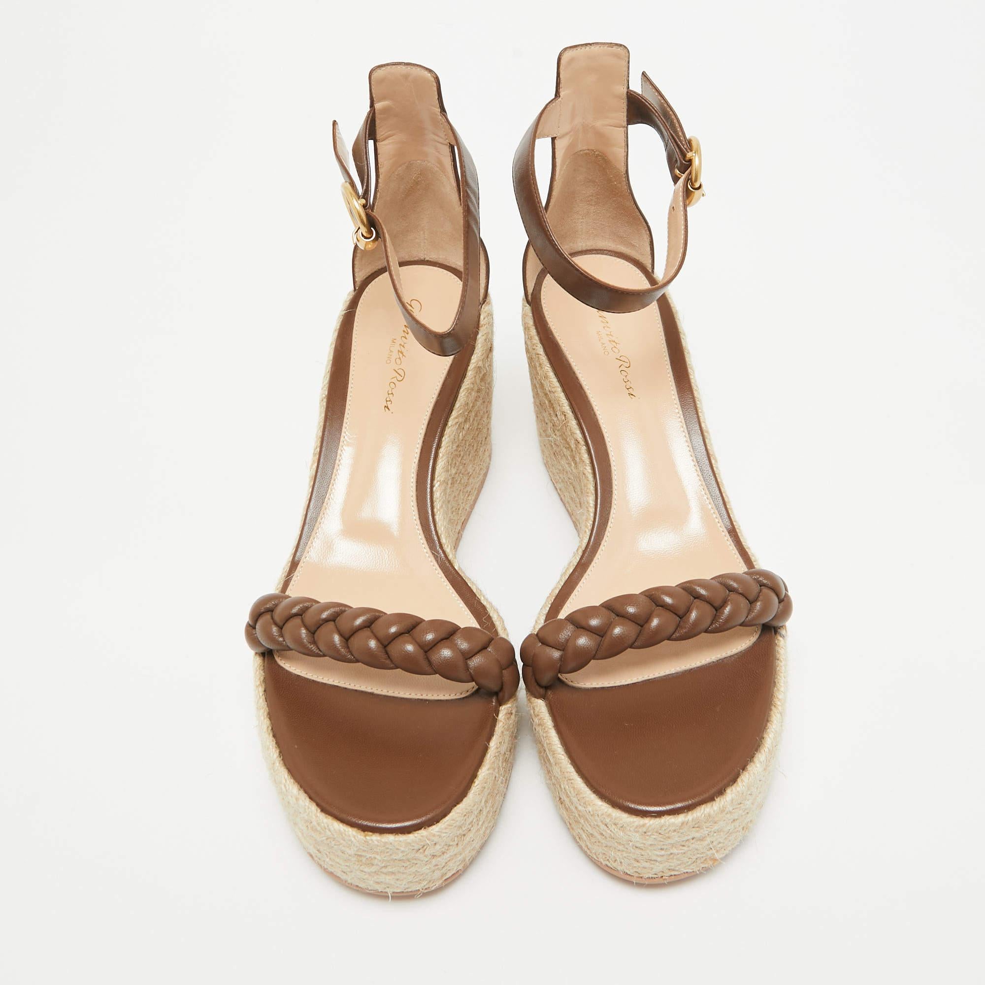 You can count on these Gianvito Rossi sandals to complete a summer look. They are crafted beautifully and designed to offer the right fit and a comfortable lift.