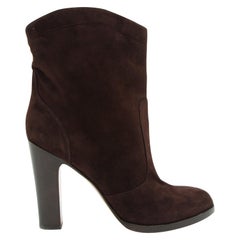 Gianvito Rossi Brown Suede Ankle Boots