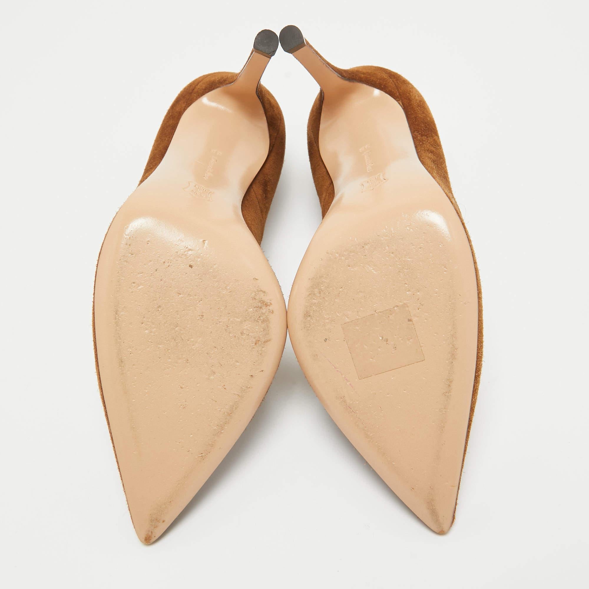 Gianvito Rossi Pumps in pelle scamosciata marrone Gianvito 105 Taglia 35 1