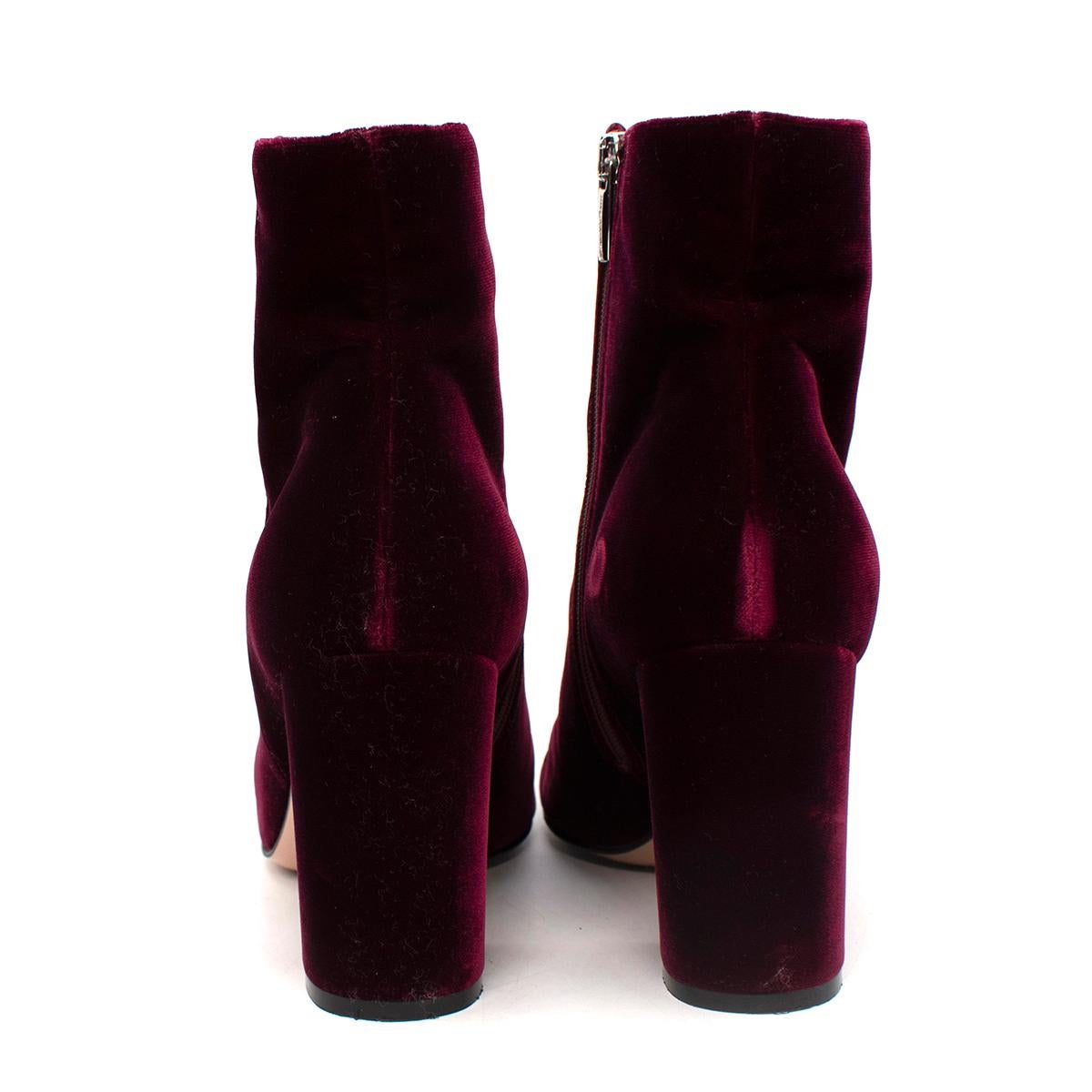 burgundy velvet booties