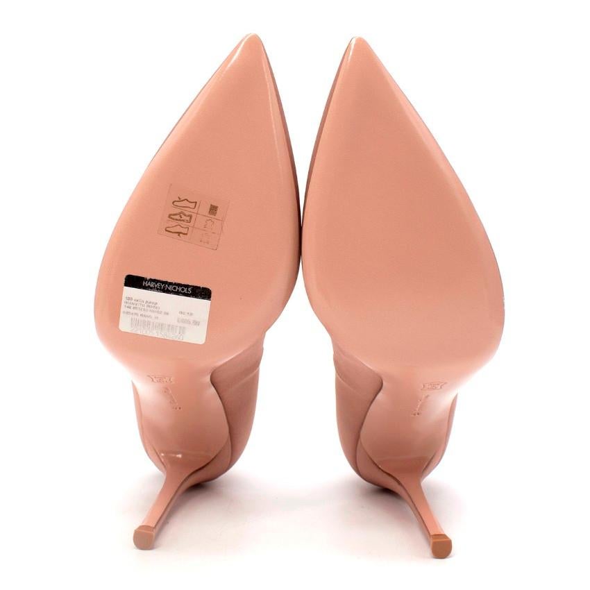 Gianvito Rossi Champagne Pink Satin Heeled Pumps - US 10.5 For Sale 1