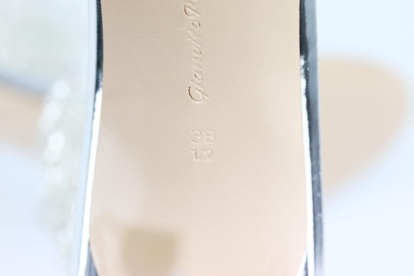 De las mujeres Gianvito Rossi Sandalias de piel con cristales EU 38.5 UK 5.5 US 8.5
