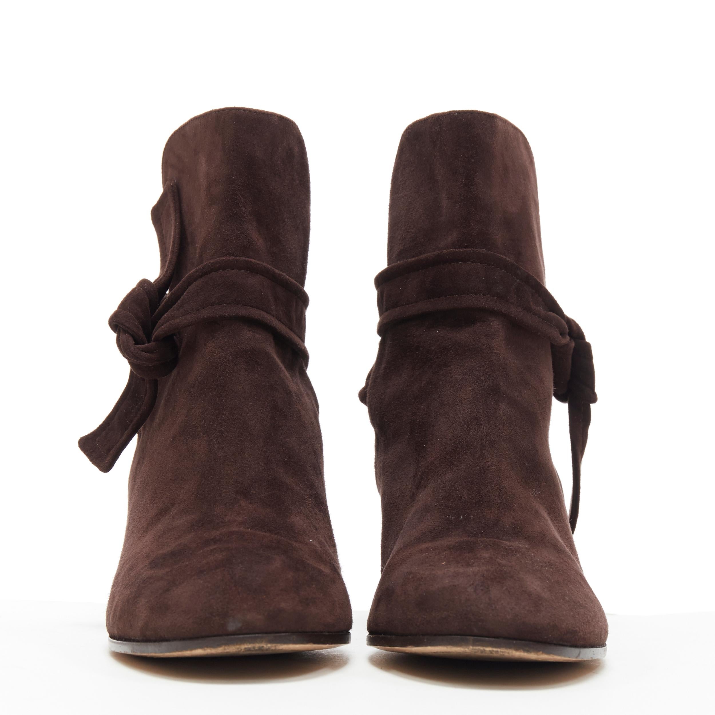 dark brown ankle boots