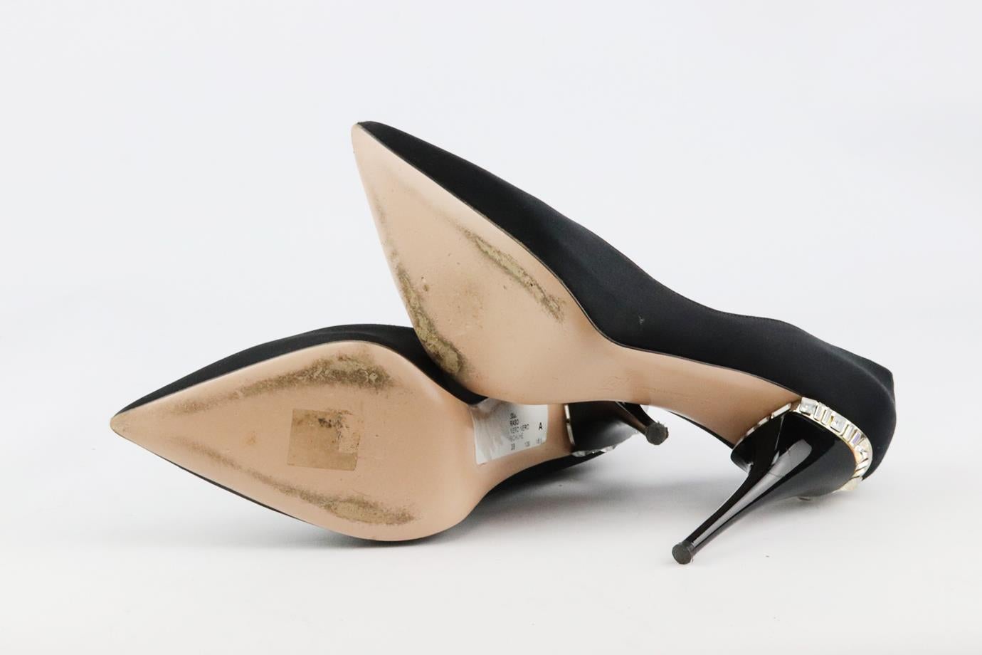 Gianvito Rossi Embellished Satin Pumps EU 39 UK 6 US 9  In Excellent Condition In London, GB