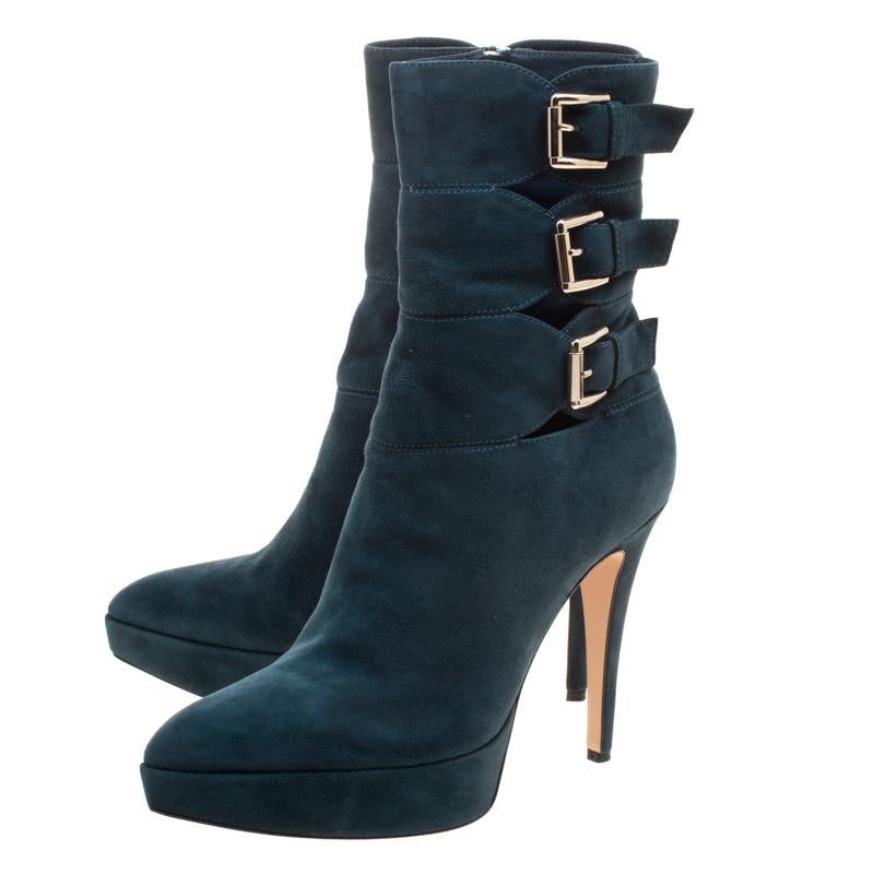 emerald green suede boots