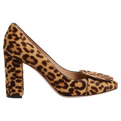 Gianvito Rossi Escarpins EU39 Escarpins à talons en cuir imprimé panthère GB6 US8,5 neuf