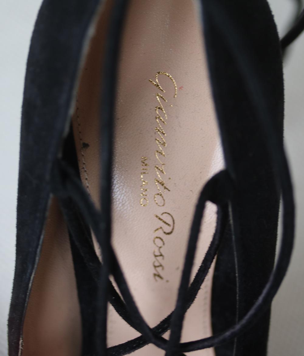 Gianvito Rossi Femi Lace-Up Suede Pumps In Excellent Condition In London, GB