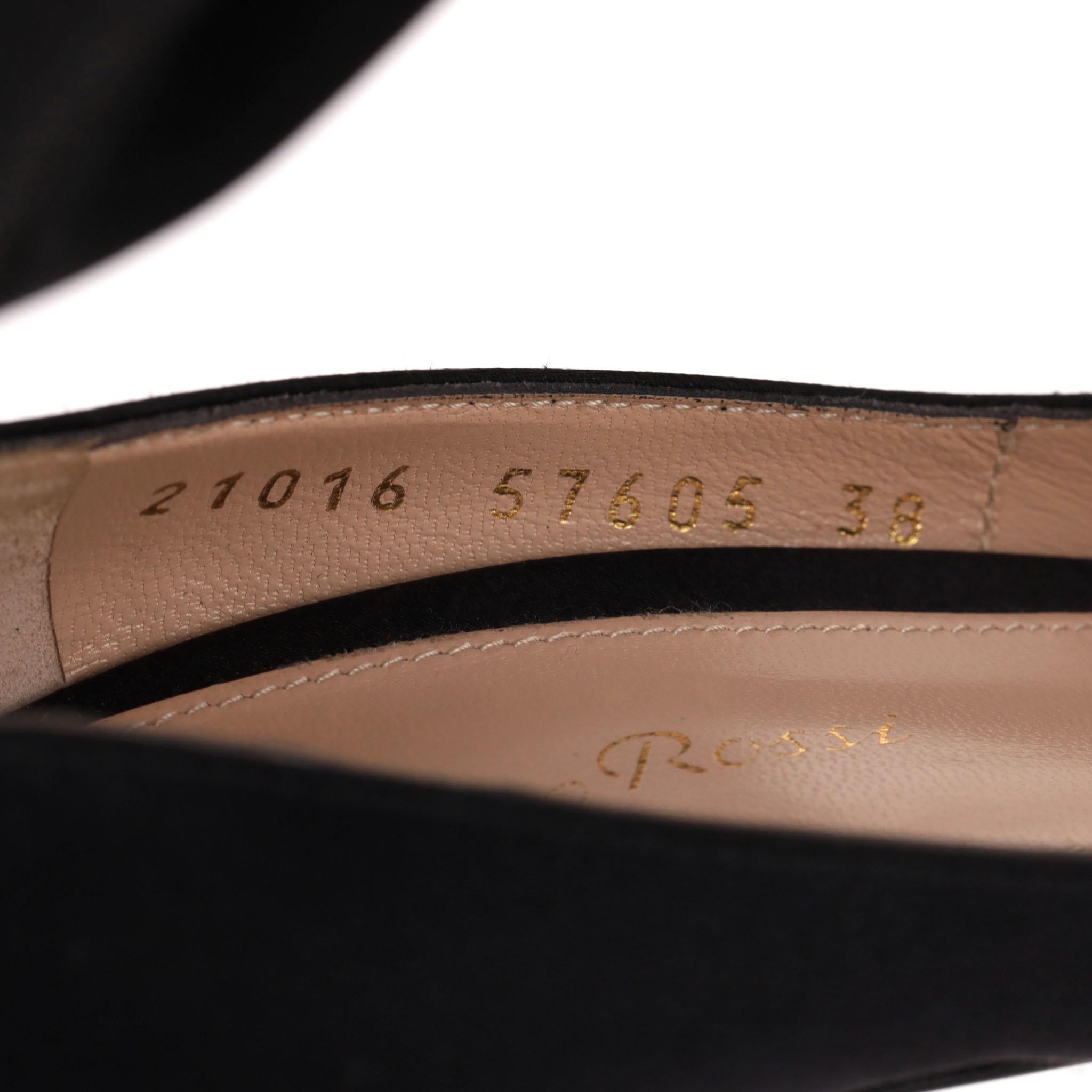 Gianvito Rossi - Gala Bow Ankle-Wrap Tie Satin Talons en vente 1