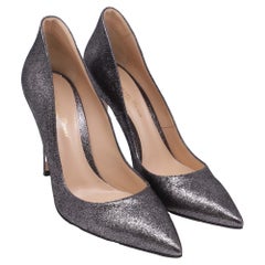 Gianvito Rossi Gianvito 105 Pointed-Toe Pumps in Grey Glitter