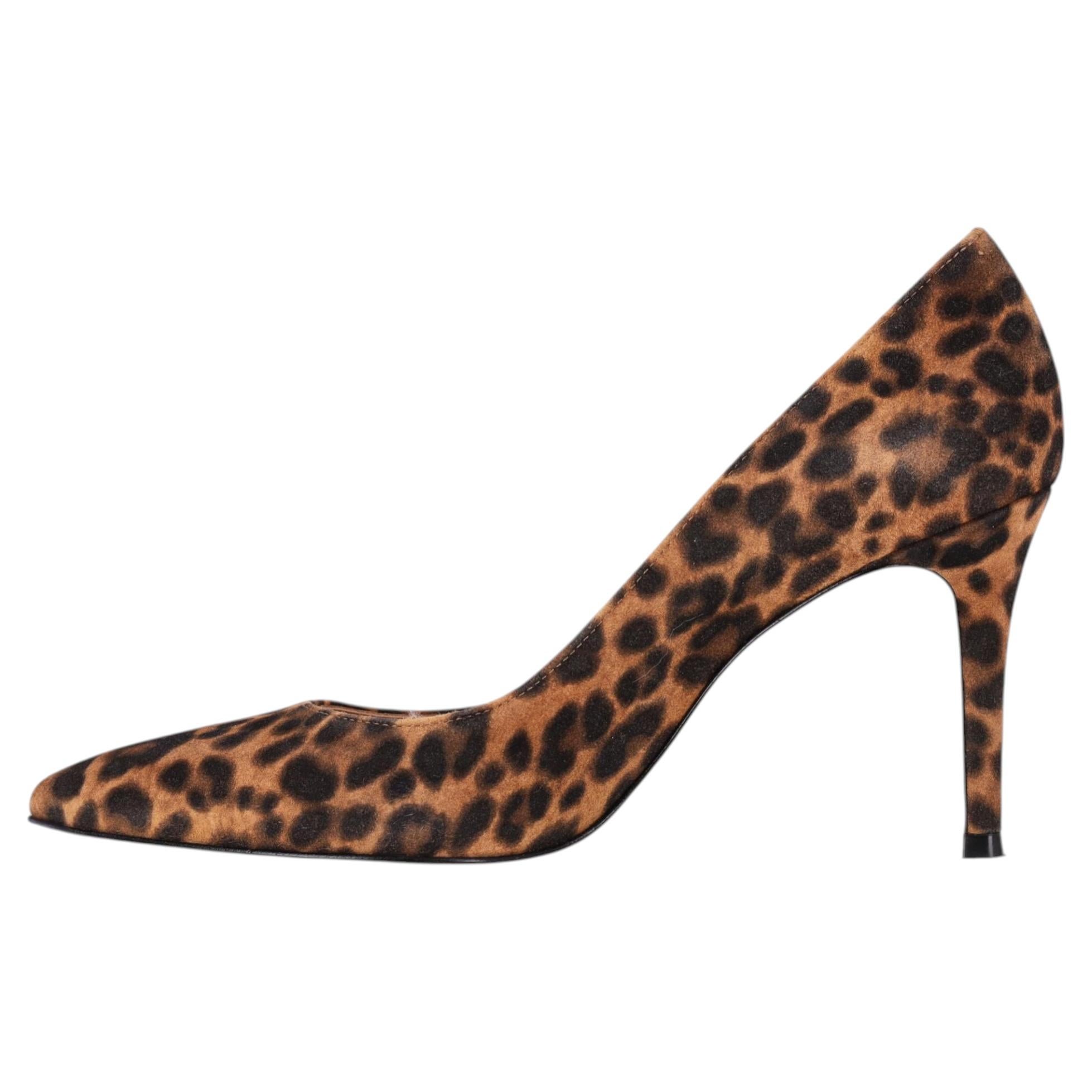 Gianvito Rossi Gianvito Rossi - Tacchi in pelle scamosciata con stampa leopardo