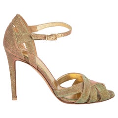 Gianvito Rossi Glitter Accent Strap Sandals Size IT 36