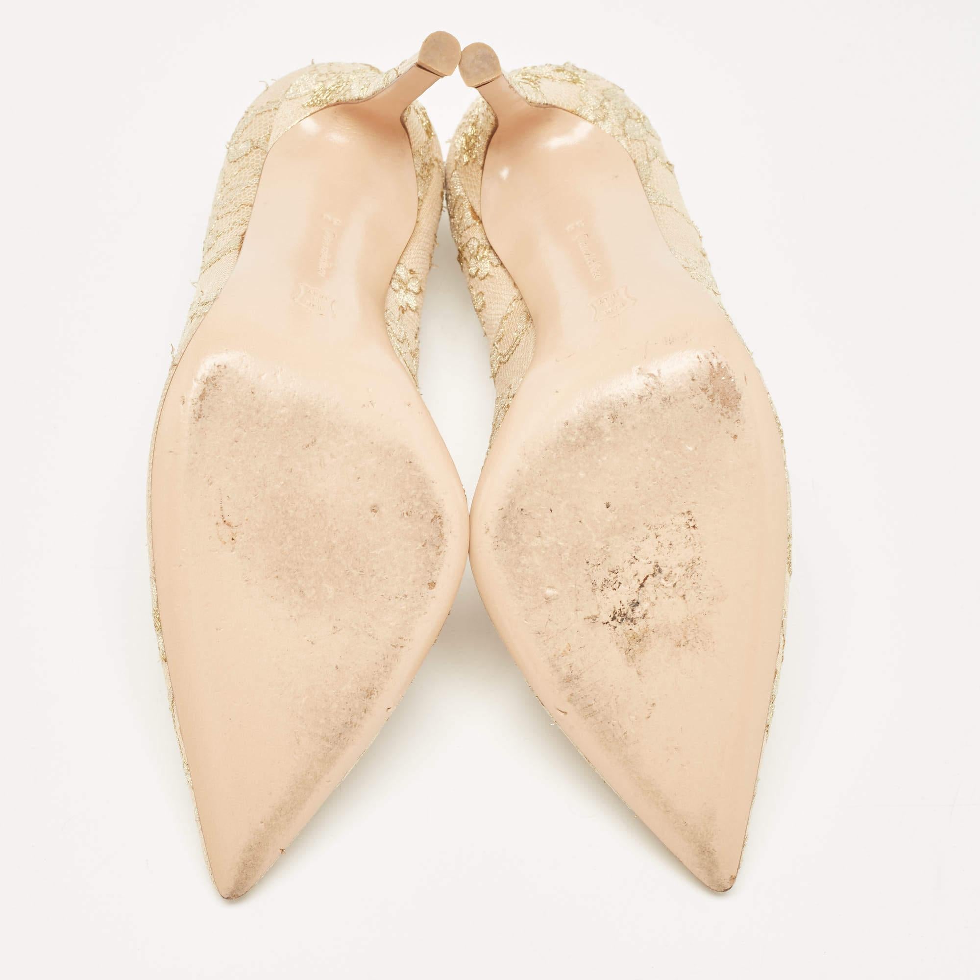 Gianvito Rossi Gold Lace  Gianvito Pumps Size 36 2