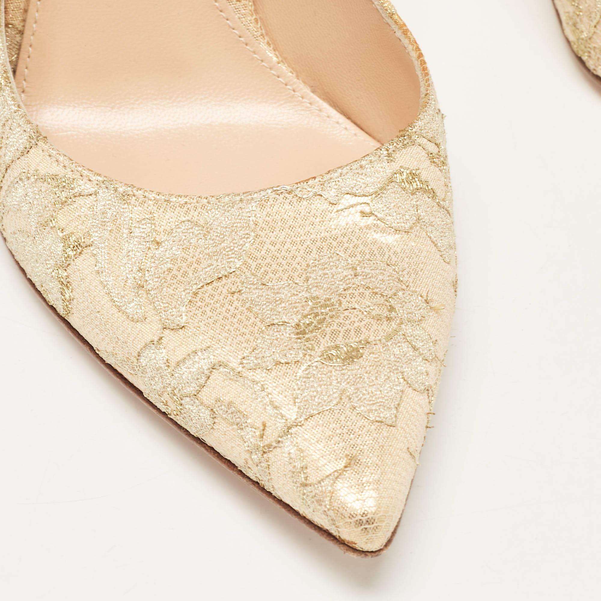 Gianvito Rossi Gold Lace  Gianvito Pumps Size 36 3