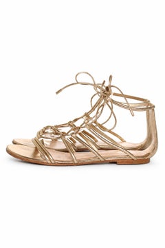 Gianvito Rossi, gold leather gladiator sandals