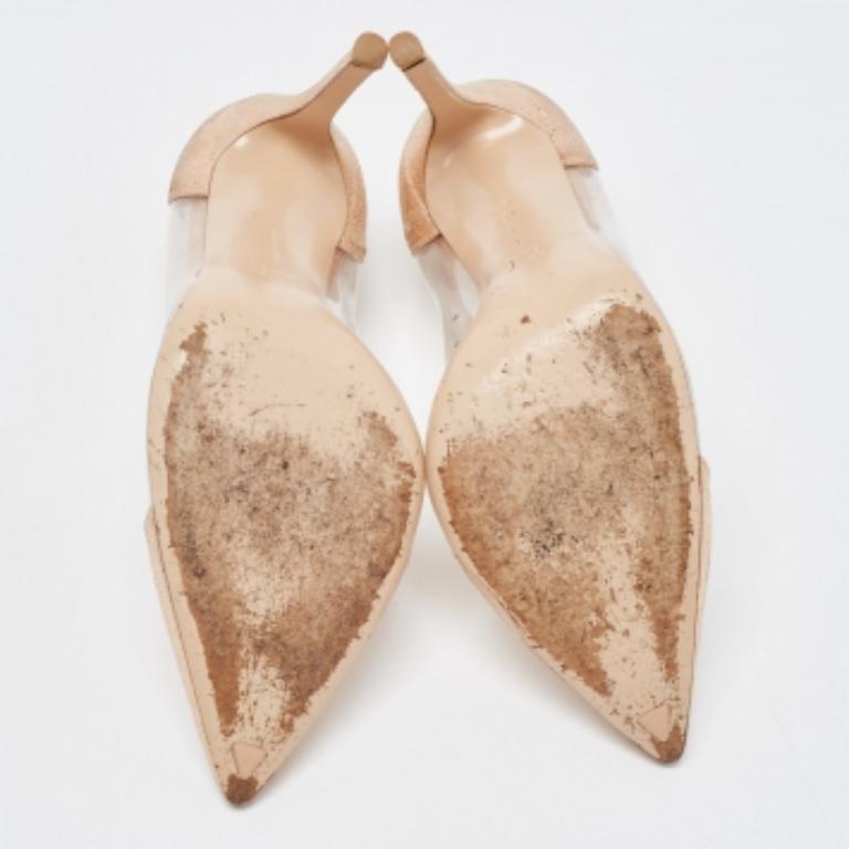 Gianvito Rossi Bombas de cuero dorado y plexiglás de PVC Talla 38 Oro en venta