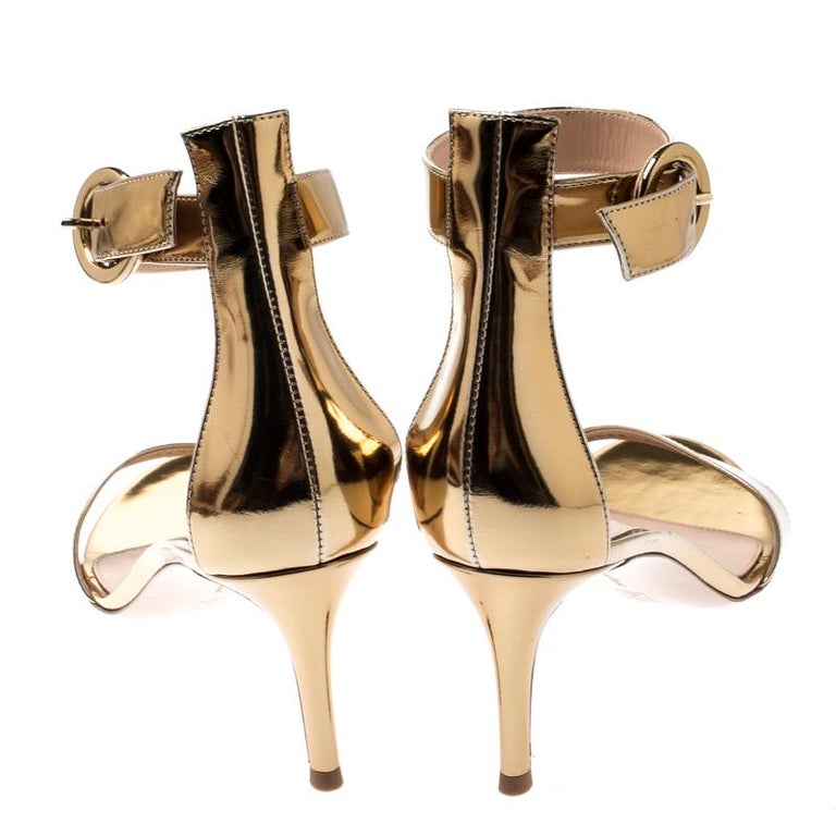 gianvito rossi gold plexi