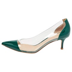 Gianvito Rossi Green/Transparent Patent and PVC Plexi Pumps Size 39 Gianvito Rossi Green/Transparent Patent and PVC Plexi Pumps Size 39