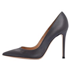 Gianvito Rossi Grey Satin Gianvito Pumps Size 38.5