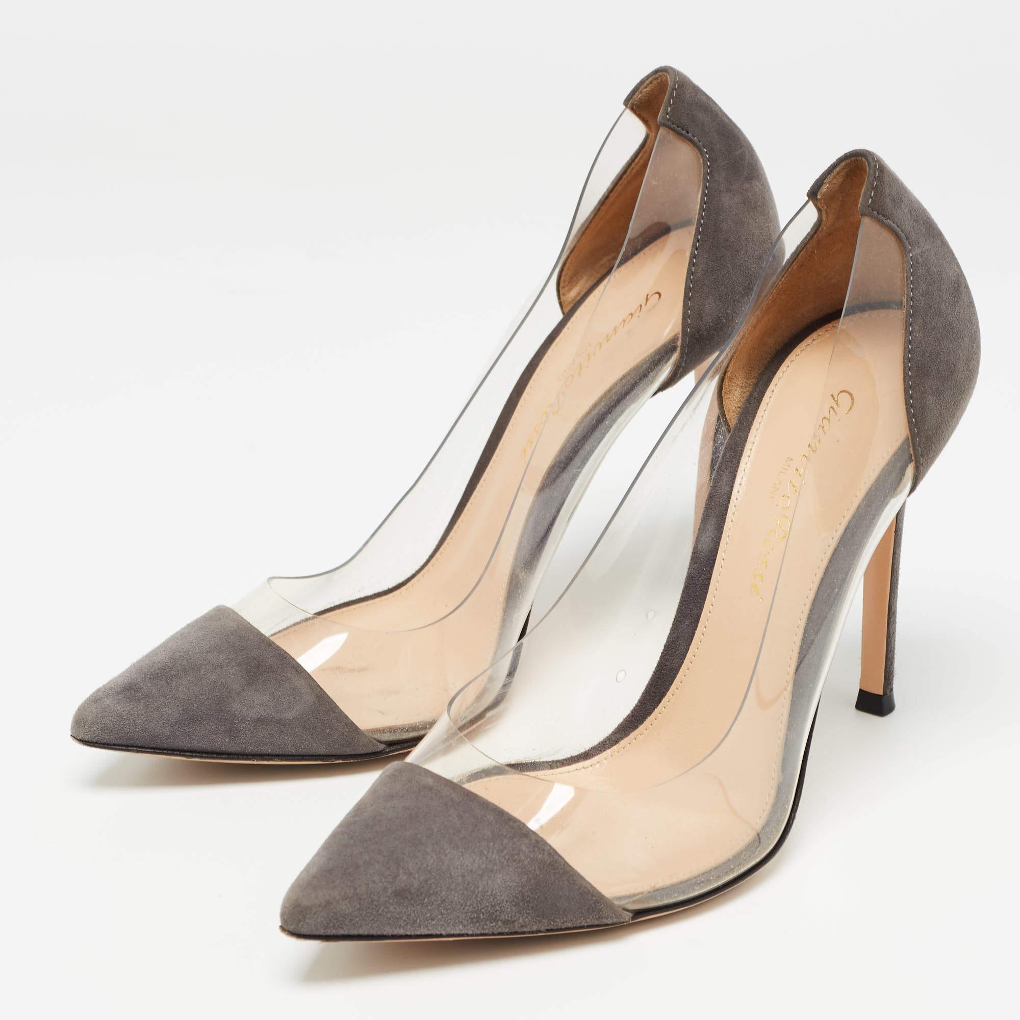 Make a chic style statement with these designer pumps. They showcase sturdy heels and durable soles, perfect for your fashionable outings!