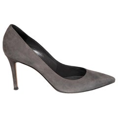 Gianvito Rossi Grey Suede High Heel Pumps Size IT 36.5
