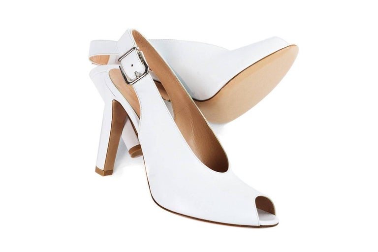 ivory leather pumps