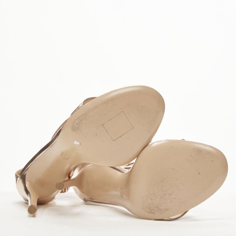 GIANVITO ROSSI Josephine sandalia de tacón alto con flecos de metal cobrizo EU38 en venta 6