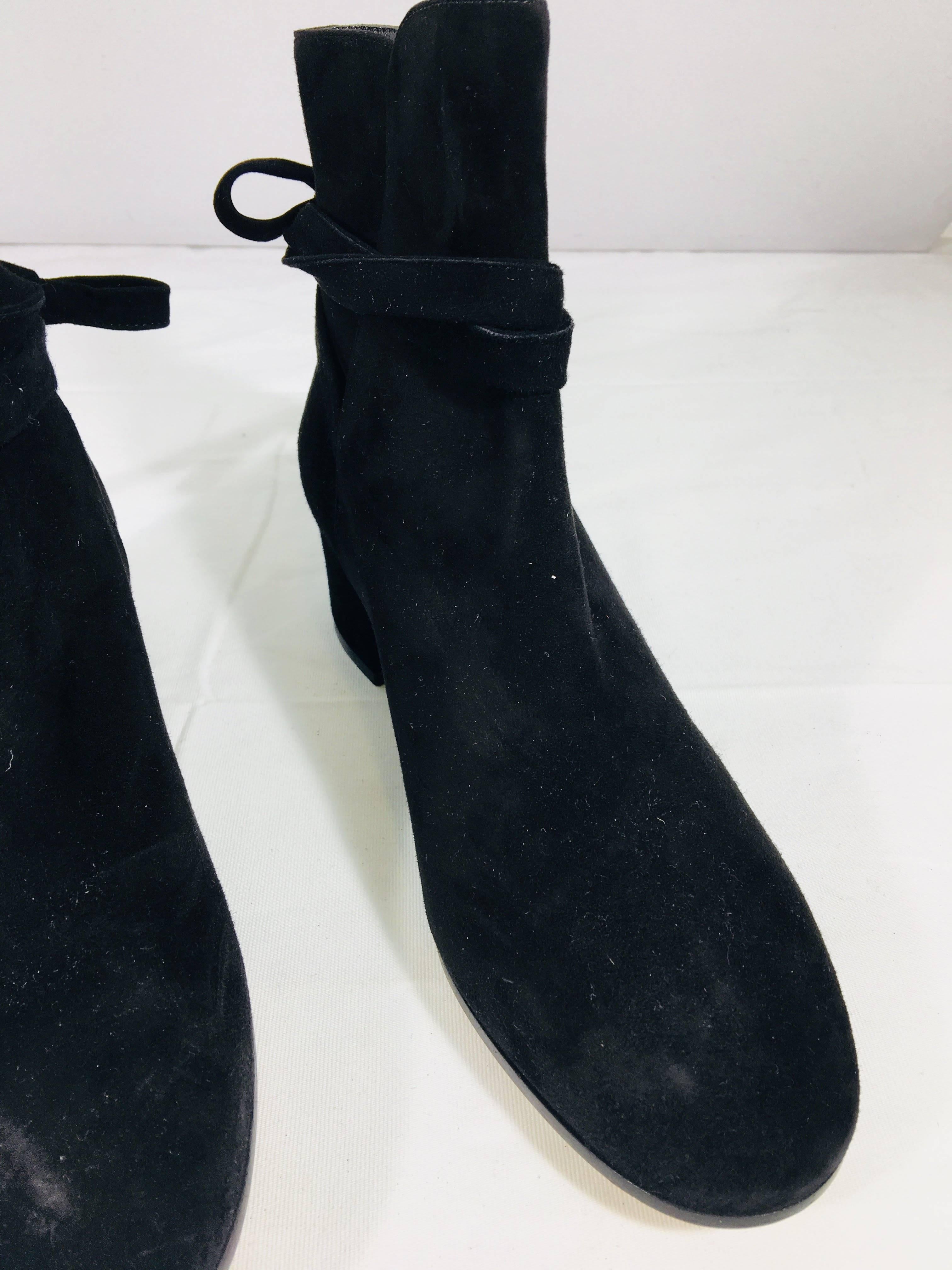 Black Gianvito Rossi Lace Up Booties