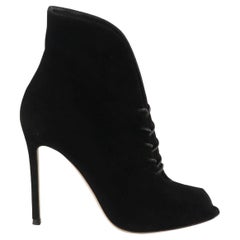Gianvito Rossi Lace Up Suede Ankle Boots EU 38 UK 5 US 8