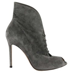Gianvito Rossi Lace Up Suede Ankle Boots EU 39.5 UK 6.5 US 9.5 
