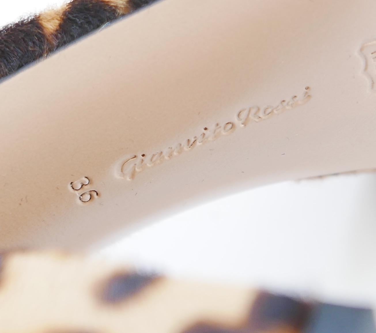 Gianvito Rossi escarpins à la cheville en cuir de veau léopard en vente 1