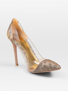 Gianvito Rossi Leopard Metallic Point Toe Pumps Size IT 38.5