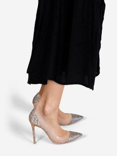 Gianvito Rossi Leopard Metallic Point Toe Pumps Size IT 38.5