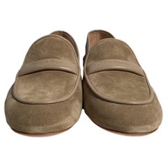 Mocassins Gianvito Rossi « Maxime Logo » en daim marron