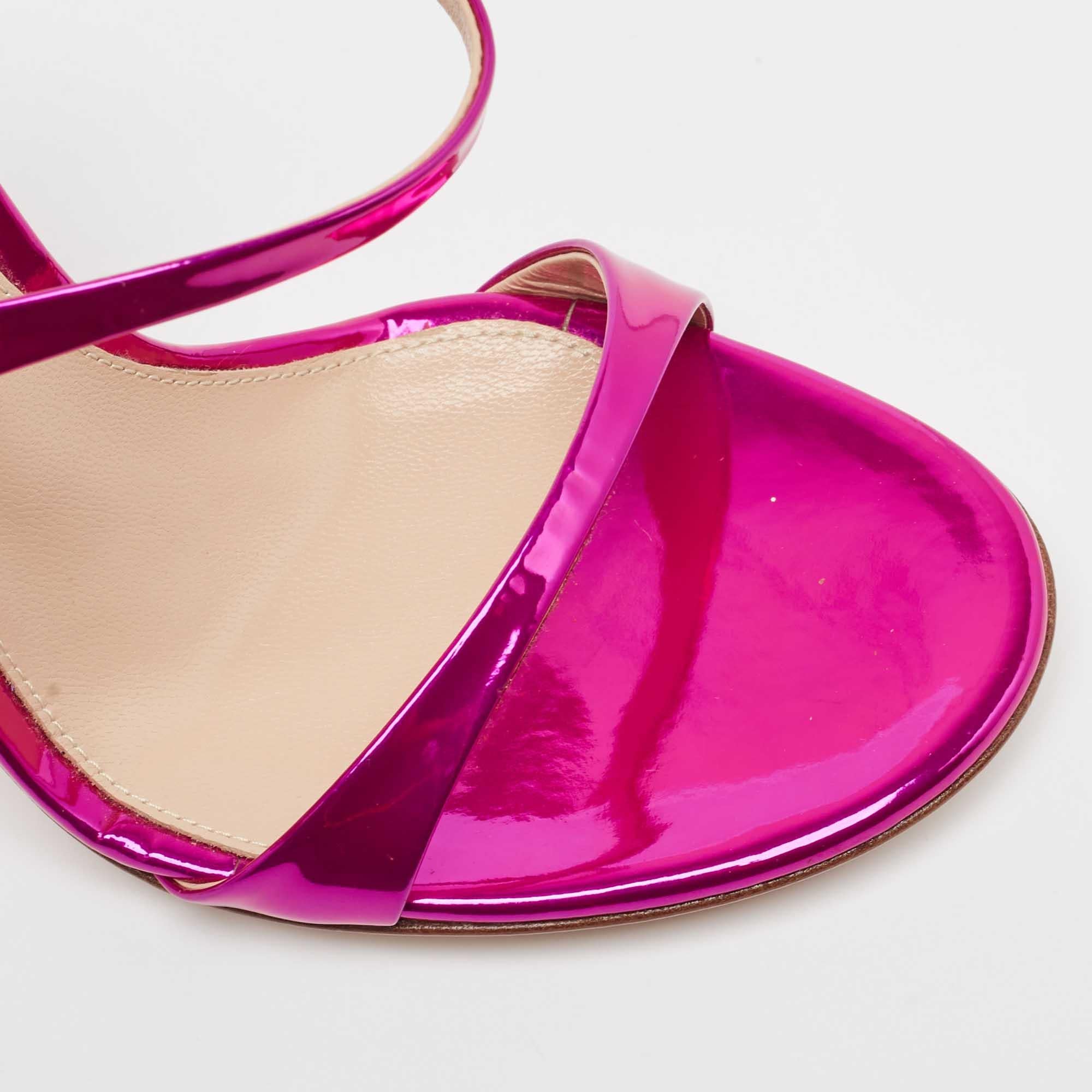 De las mujeres Gianvito Rossi Sandalias Aura Piel Rosa Metalizado Talla 36 en venta