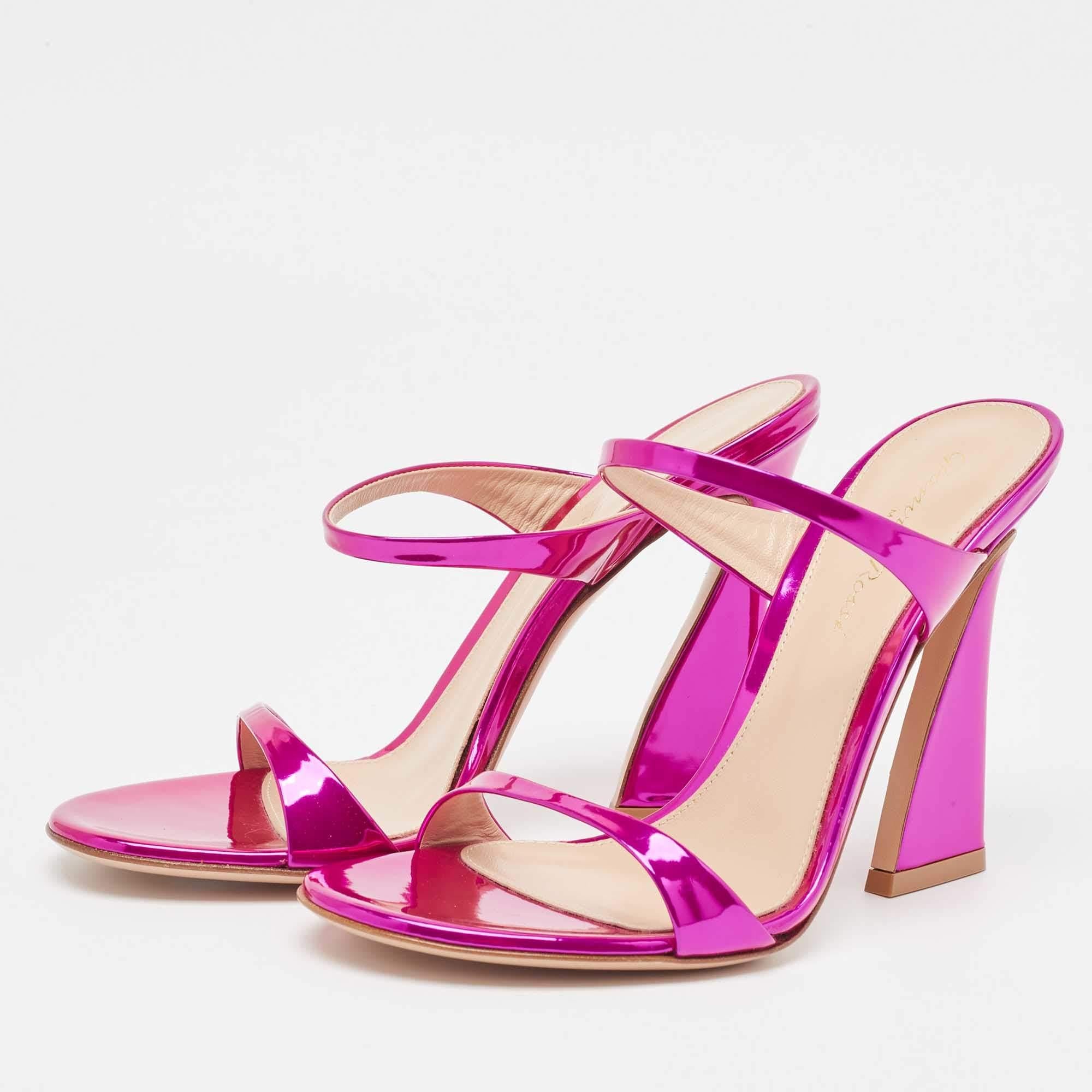 Gianvito Rossi Sandalias Aura Piel Rosa Metalizado Talla 36 en venta 1