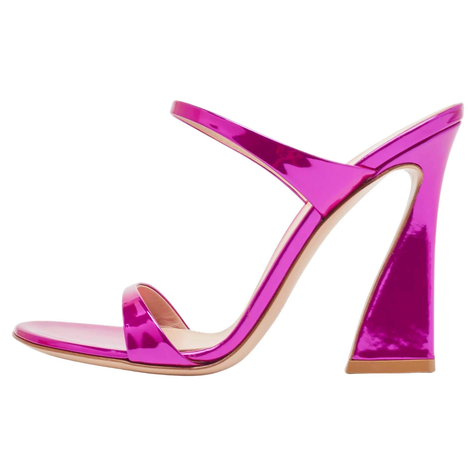 Gianvito Rossi Sandalias Aura Piel Rosa Metalizado Talla 36 en venta