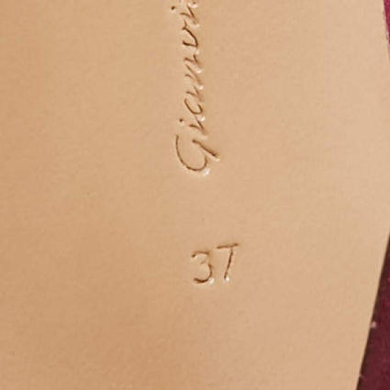 Gianvito Rossi Metallic Pink Leather Gianvito Pumps Size 37 For Sale 4
