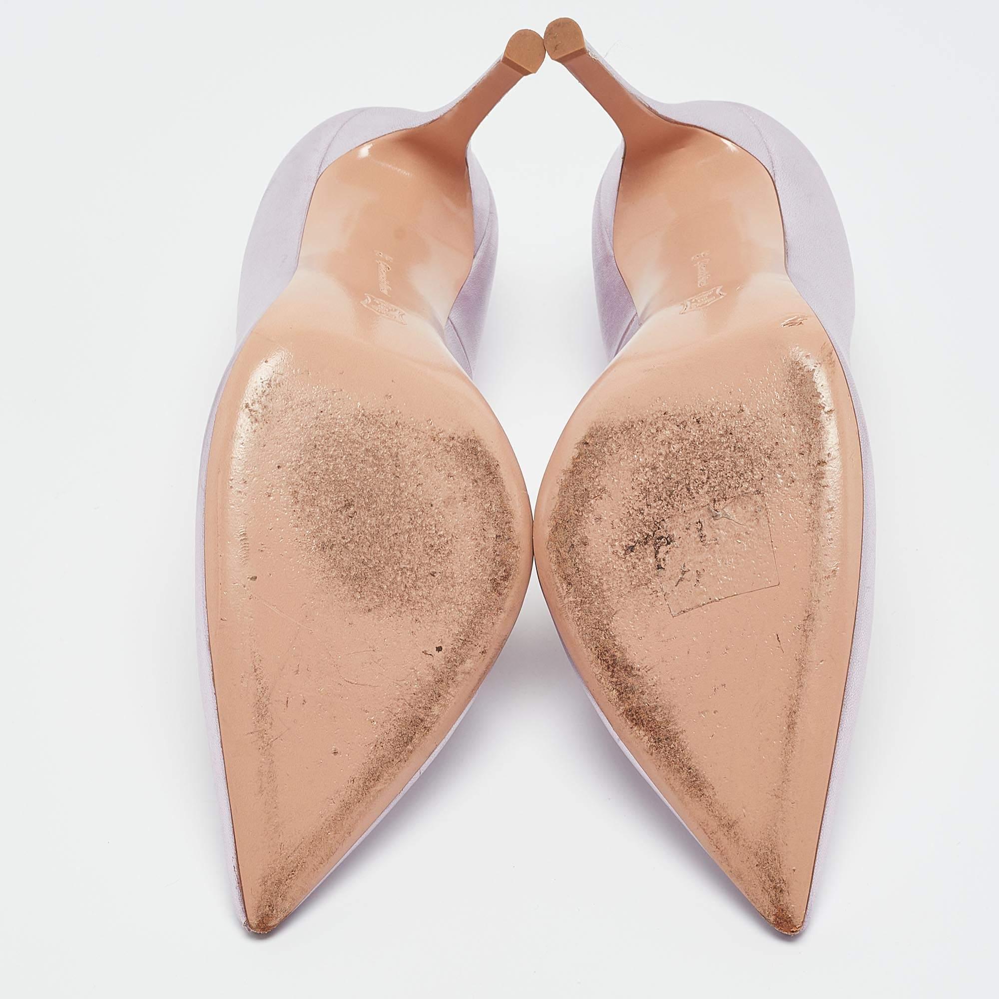 Gianvito Rossi Metallic Lila Leder Gianvito Pumps Größe 39 im Angebot 1