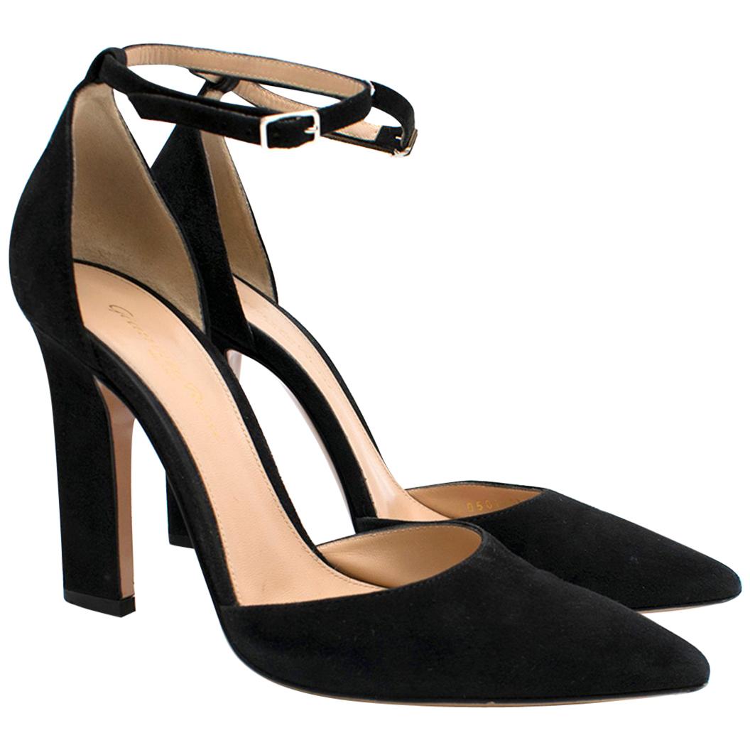 Gianvito Rossi Mila Suede Ankle Strap Pumps- As Worn By Kate Middleton 37.5