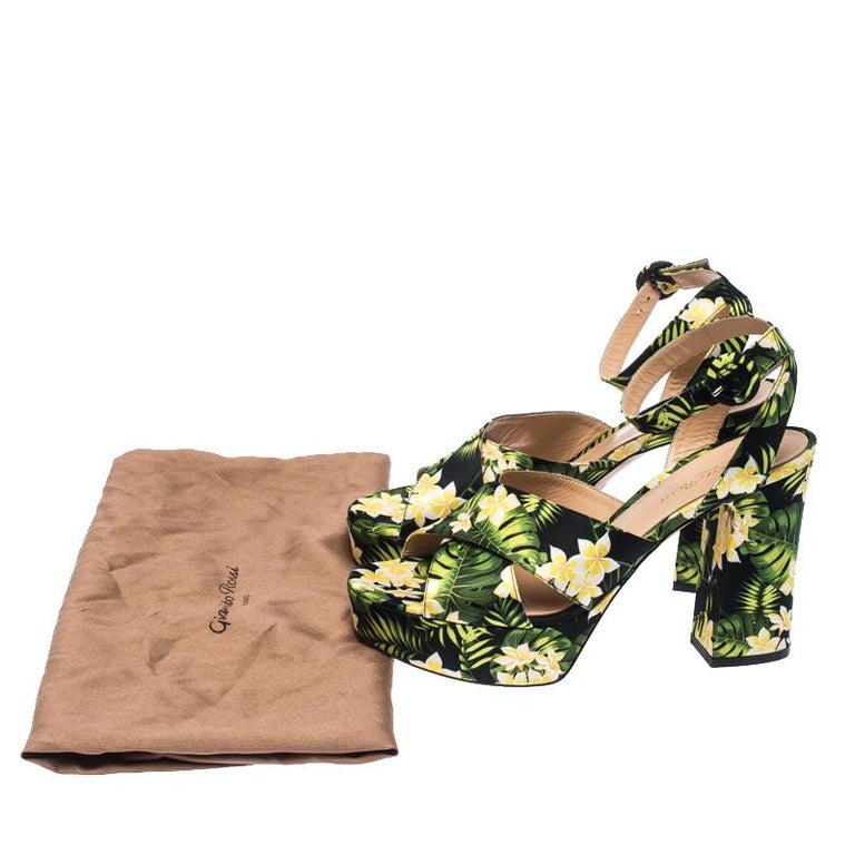 Gianvito Rossi Brand New £640 Floral Silk Ankle Boots 38