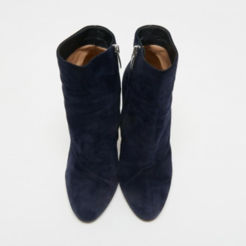 Gianvito Rossi Botines de ante azul marino Talla 37 en Bueno estado para la venta en Dubai, Al Qouz 2