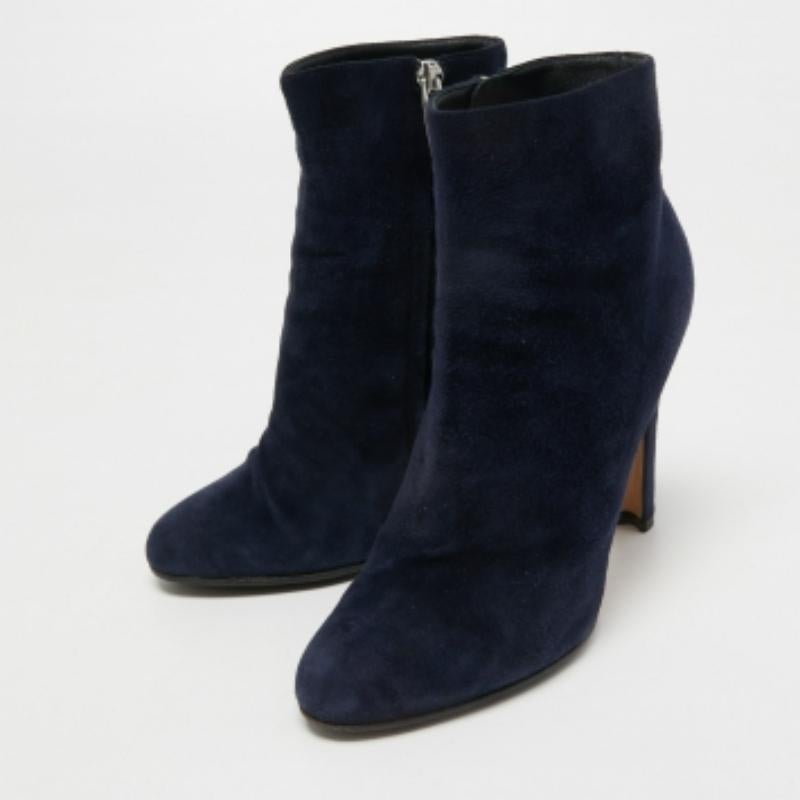 De las mujeres Gianvito Rossi Botines de ante azul marino Talla 37 en venta