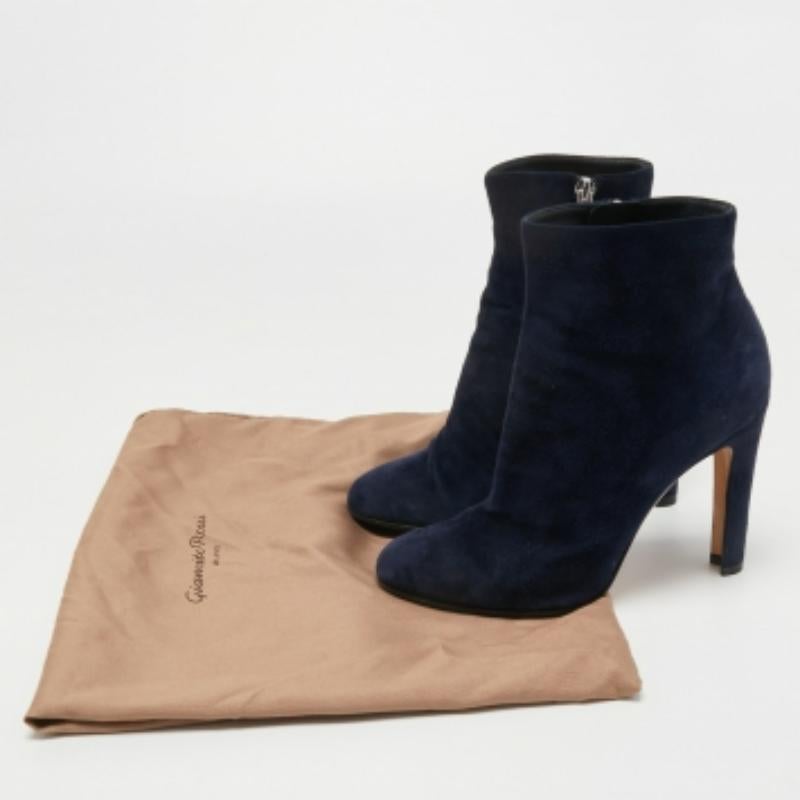 Gianvito Rossi Botines de ante azul marino Talla 37 en venta 1